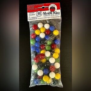 Vintage Marble King 60 Count Glass Chinese Checkers Marbles NIB
